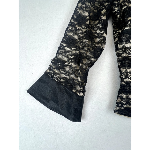 JR Nites By Caliendo Black Lace Blazer Formal Jacket Size 10 Wedding Prom Party - Picture 9 of 12